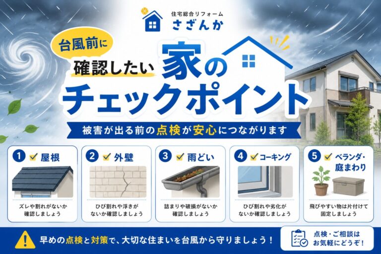 台風前に確認したい家のチェックポイントを紹介するブログ