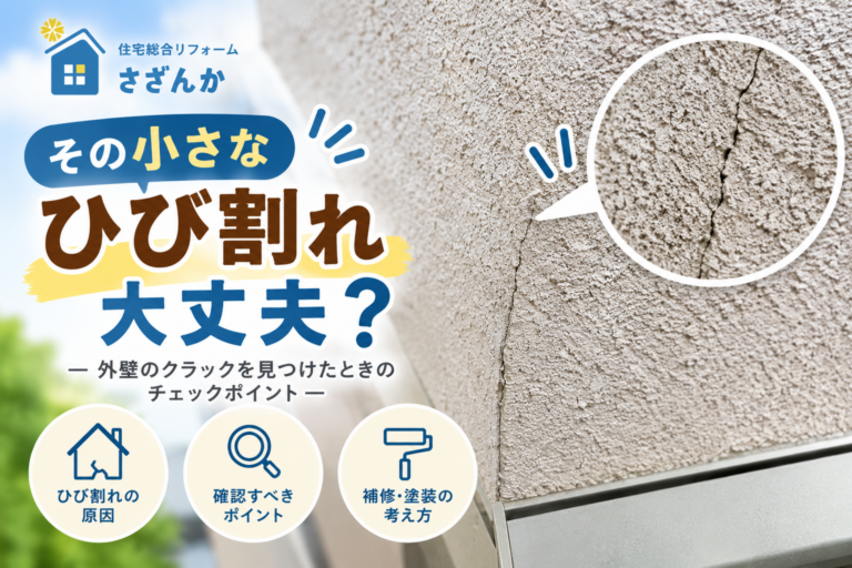 外壁に発生した小さなひび割れ・クラックのチェックポイント